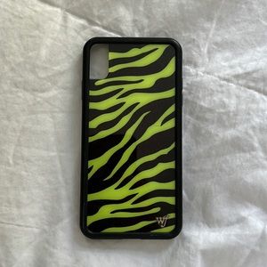 Wildflower Neon Zebra Print XS Max iPhone Case